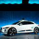 An autonomous Jaguar I-Pace outfitted with Waymo’s technology.